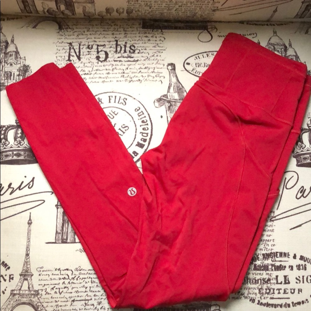 ‼️ SOLD ‼️ NWOT Red Lululemon Pants
